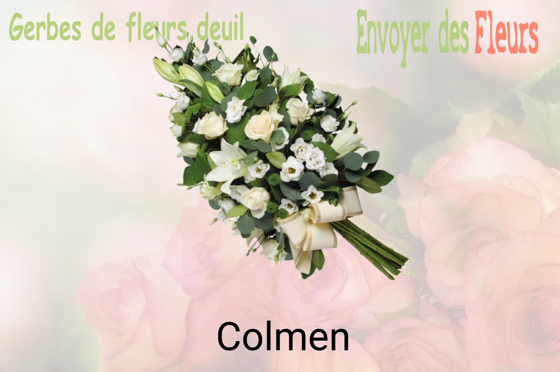 Gerbe de fleurs de deuil livrée à Colmen